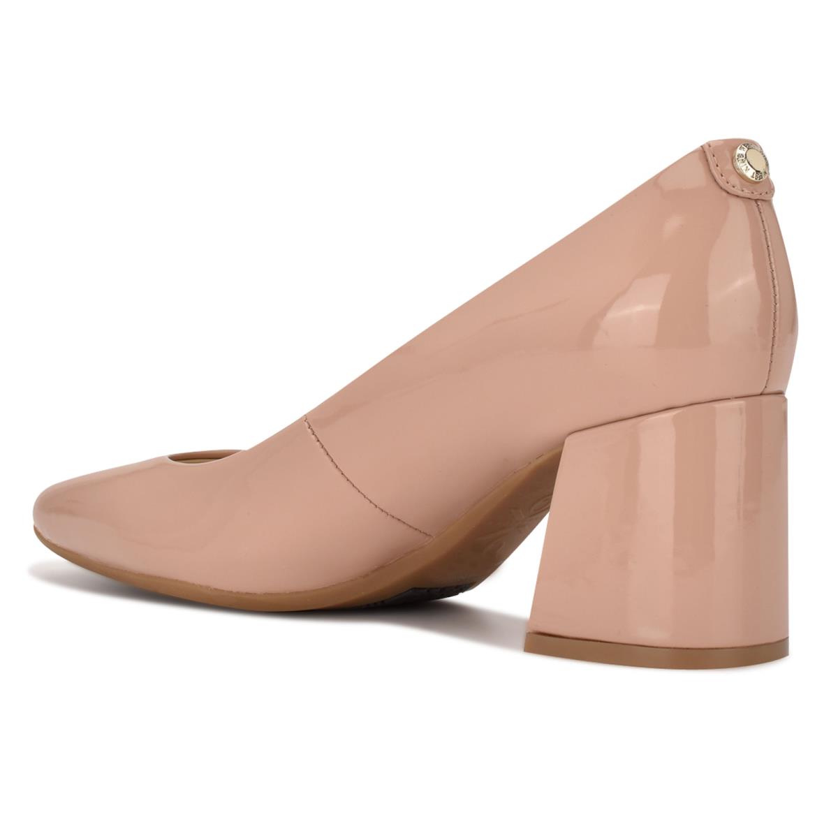 Women's Nine West Vibe 9x9 Block Heel Pumps Beige | KOUW50497