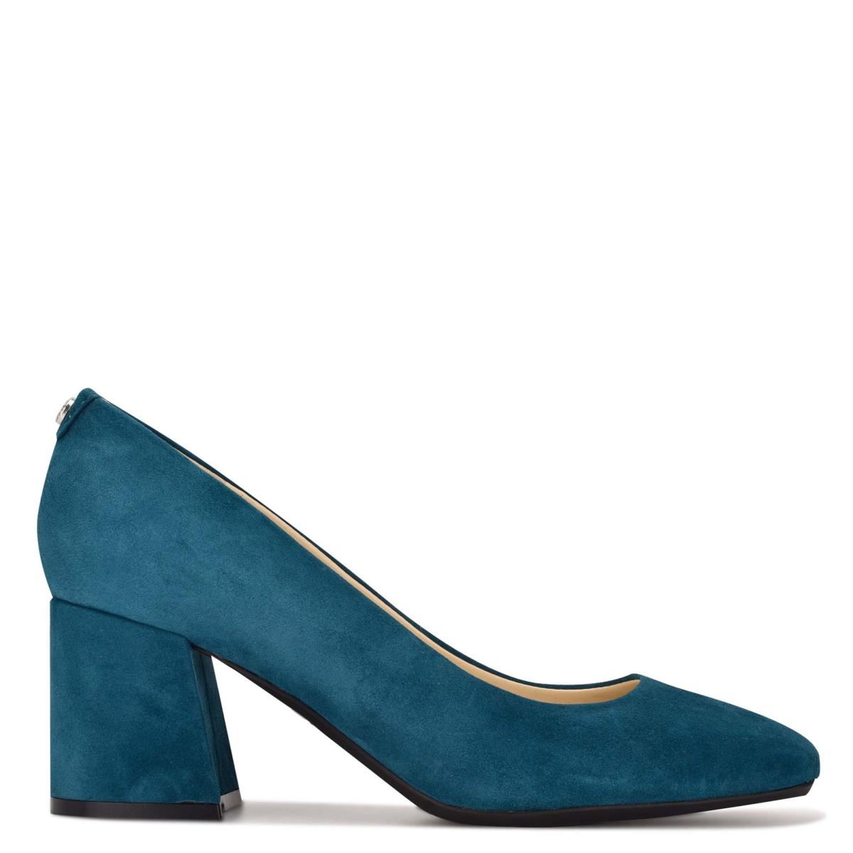 Women\'s Nine West Vibe 9x9 Block Heel Pumps Turquoise | OQRZ34209