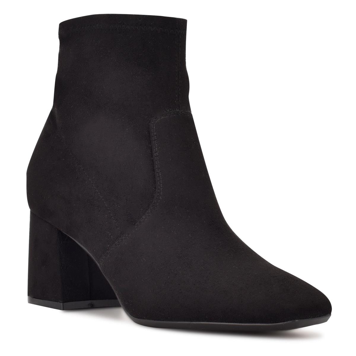 Women's Nine West Viper 9x9 Heeled Booties Black | APQJ31689