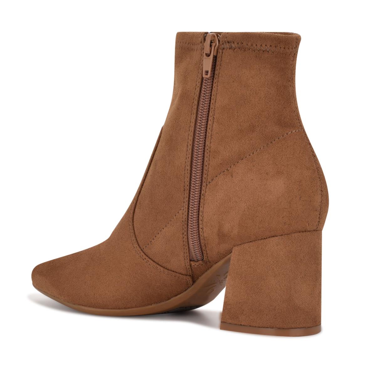 Women's Nine West Viper 9x9 Heeled Booties Brown | YDOT89316