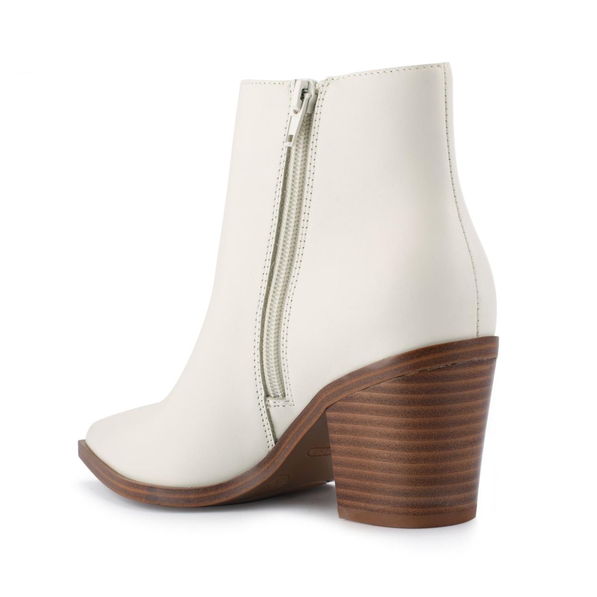 Women's Nine West Wearit Block Heel Booties White | IVOB48075