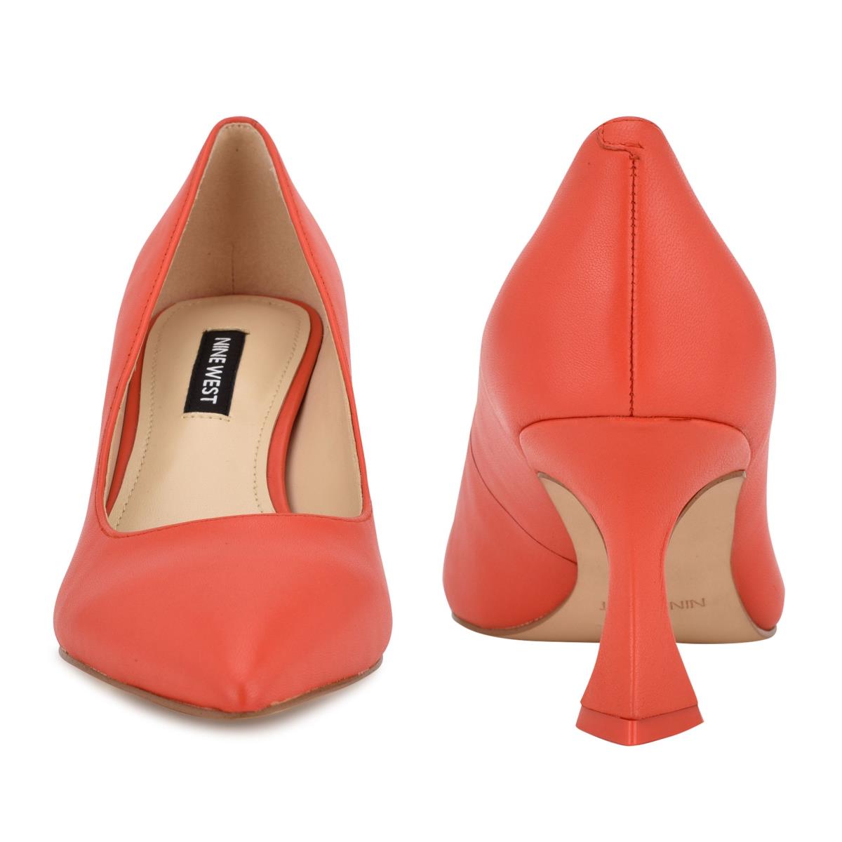 Women's Nine West Workin Pointy Toe Pumps Orange | DCNE15360