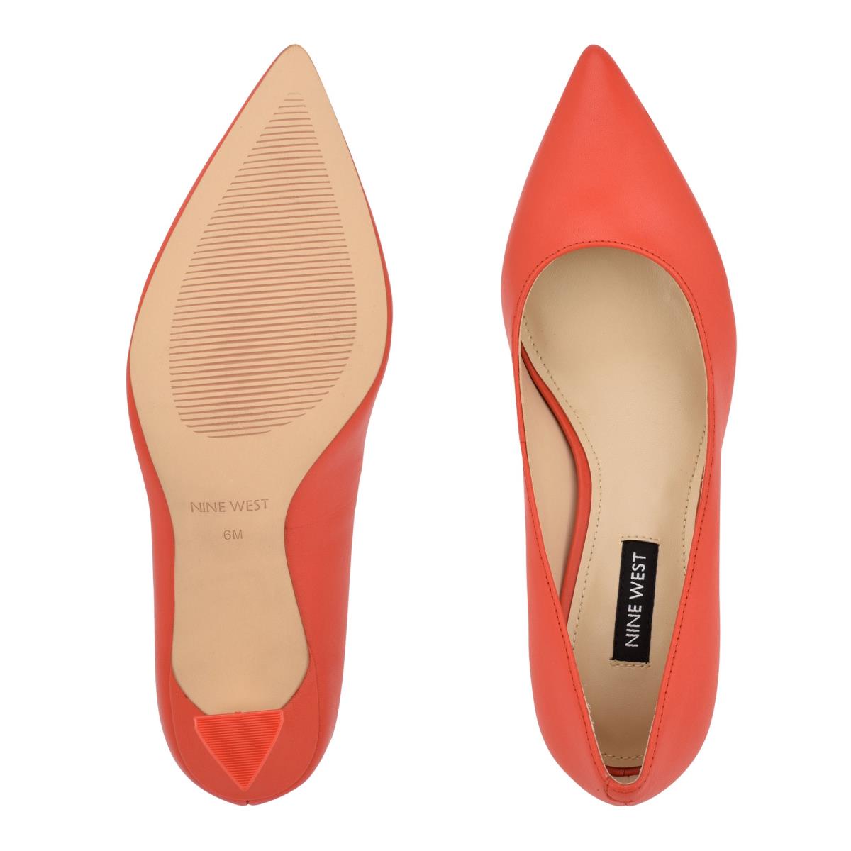 Women's Nine West Workin Pointy Toe Pumps Orange | DCNE15360