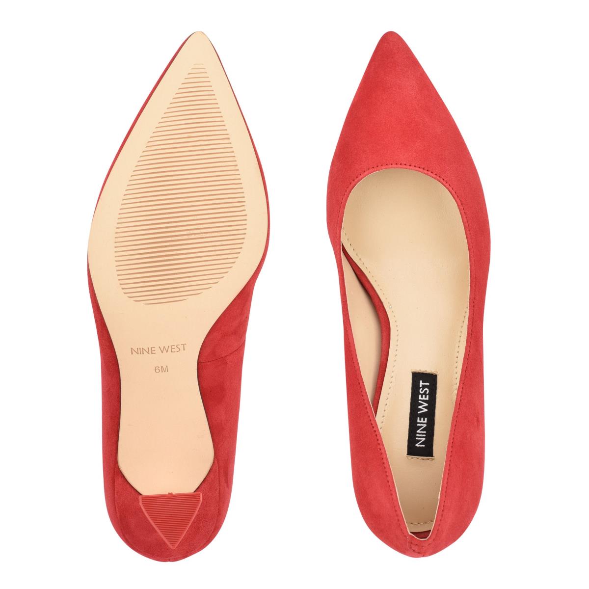 Women's Nine West Workin Pointy Toe Pumps Red | LIBC27348