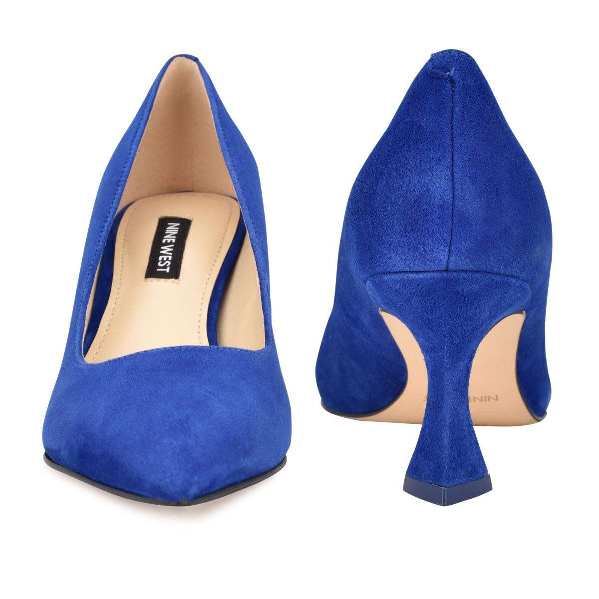 Women's Nine West Workin Pointy Toe Pumps Deep Blue | LXME19542