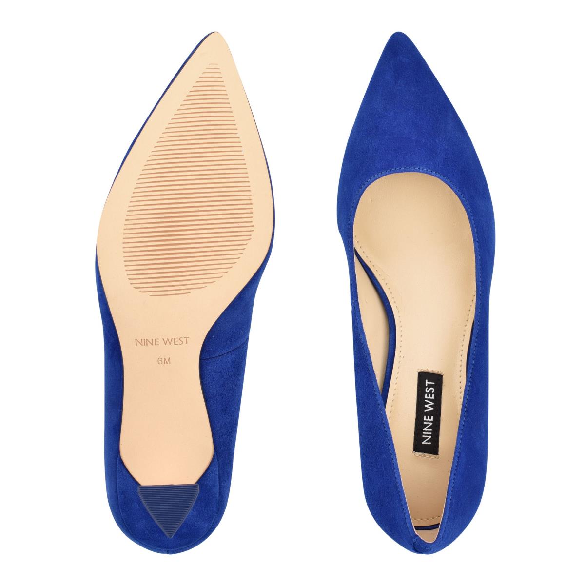 Women's Nine West Workin Pointy Toe Pumps Deep Blue | LXME19542