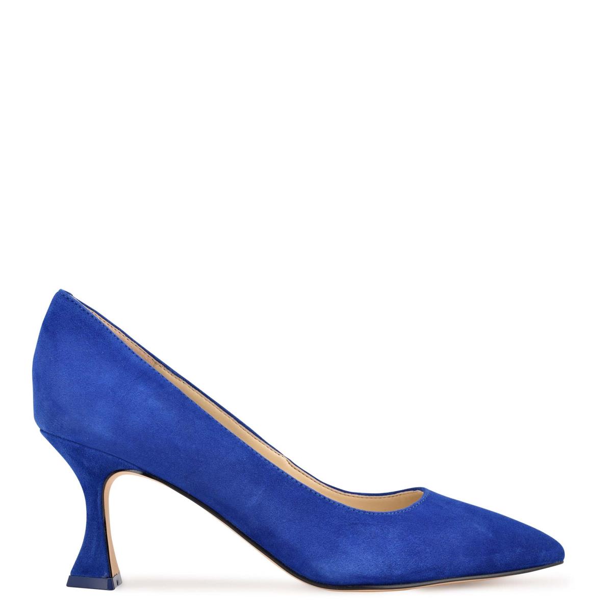 Women\'s Nine West Workin Pointy Toe Pumps Deep Blue | LXME19542