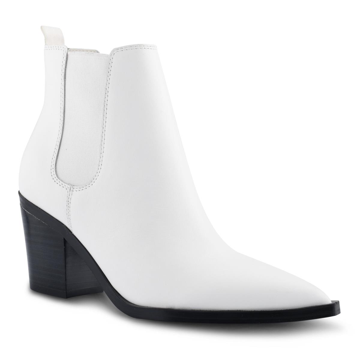 Women's Nine West Wyllis Block Heel Booties White | OZBD91532