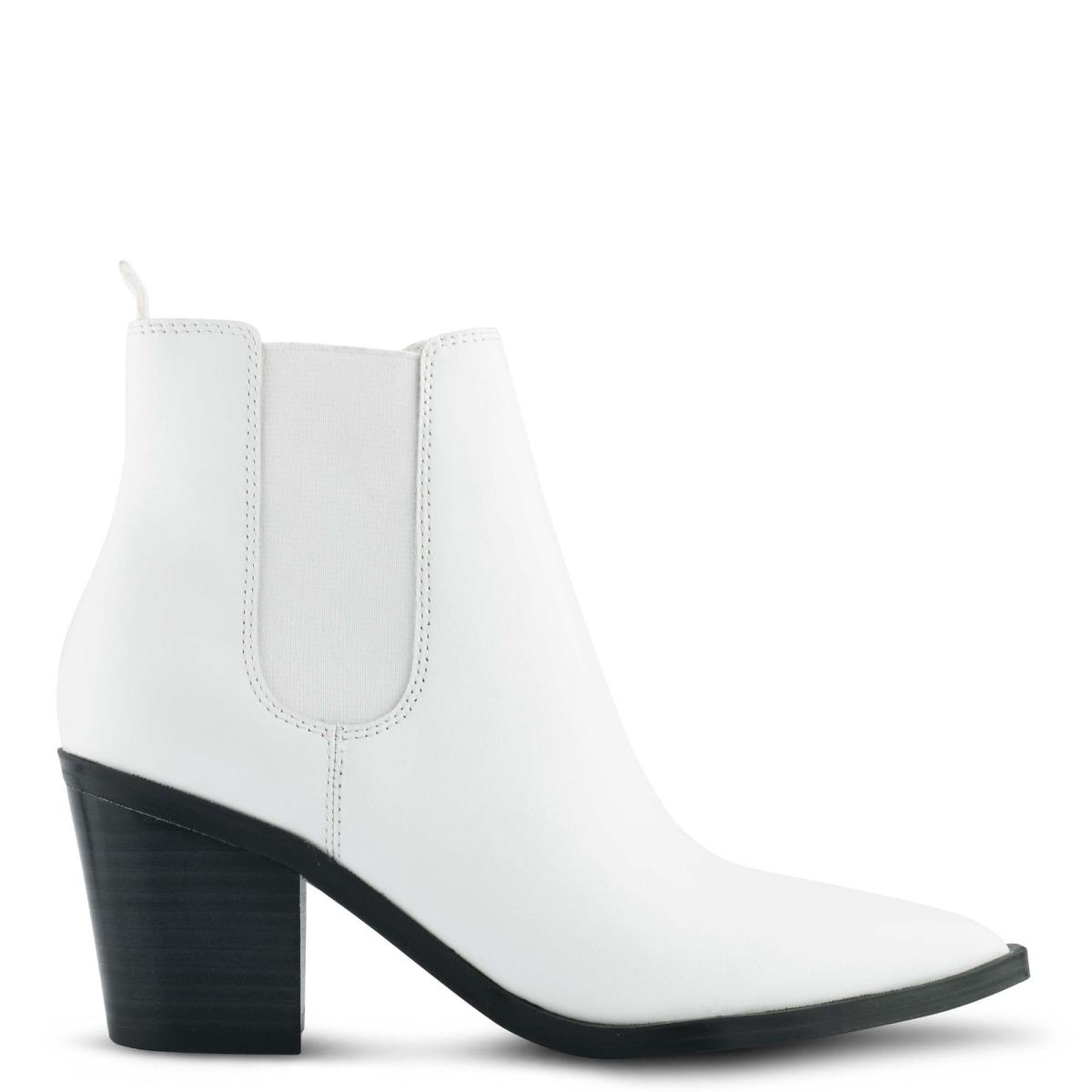 Women\'s Nine West Wyllis Block Heel Booties White | OZBD91532