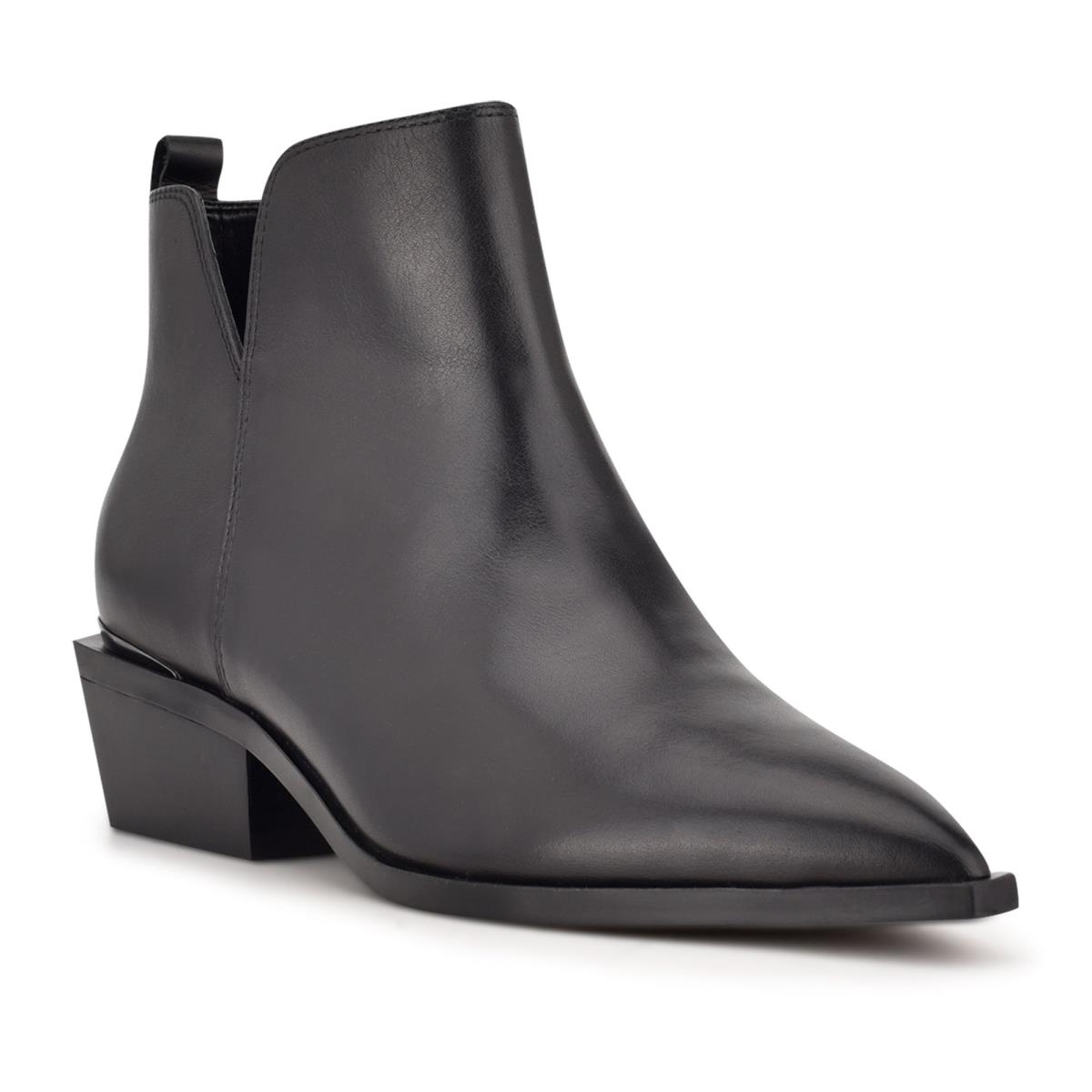 Women's Nine West Yerly Pointy Toe Booties Black | KVAJ25041