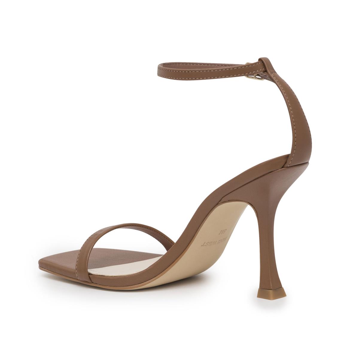 Women's Nine West Yess Ankle Strap Sandals Light Brown | QFTL01546