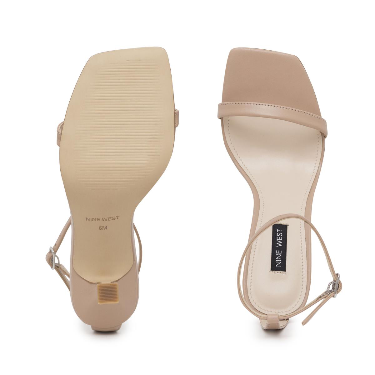 Women's Nine West Yess Ankle Strap Sandals Beige | RQGZ75602