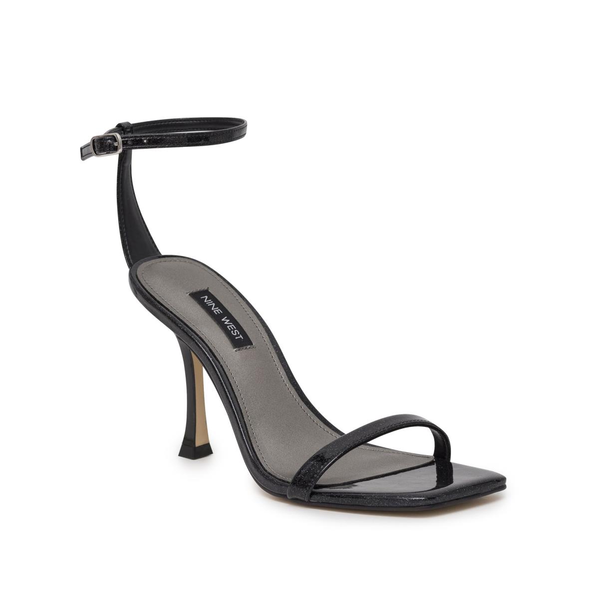 Women's Nine West Yess Ankle Strap Sandals Black | VZEG28105