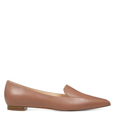 Women's Nine West Abay Smoking Flats Beige | GRKP82641