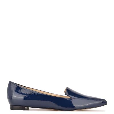 Women's Nine West Abay Smoking Flats Blue | ZHIX05916