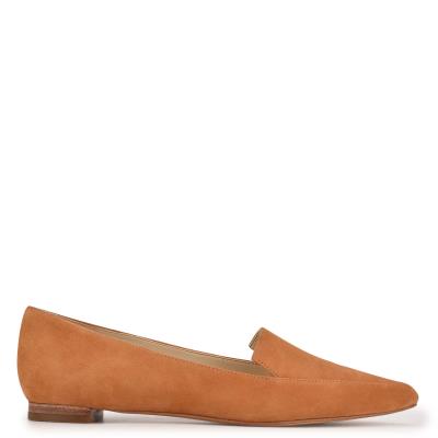 Women's Nine West Abay Smoking Flats Mustard | XMRG34658