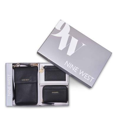 Women's Nine West Azalea 3 Piece Box Set Wallets Black | IBJX08571