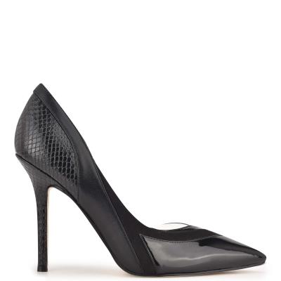 Women's Nine West Behave Pointy Toe Pumps Black | CBWA43759