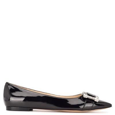 Women's Nine West Behold Dress Ballet Flats Black | WHCS37652