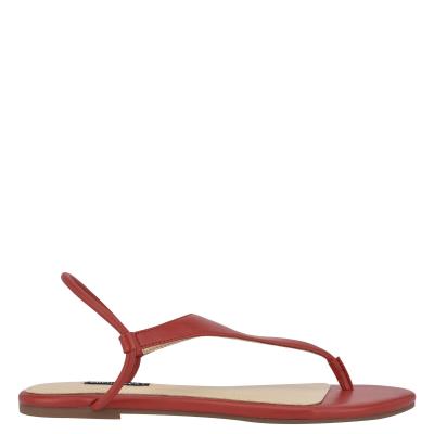 Women's Nine West Braydin Stretch Flat Sandals Red | HKCQ30761