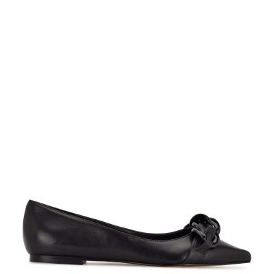 Women's Nine West Buyme Pointy Toe Ballet Flats Black | MRKH82934