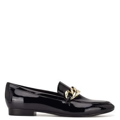 Women's Nine West Chain Slip-On Loafers Black | FJHY96024