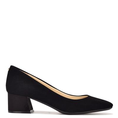 Women's Nine West Cloe 9x9 Block Heel Pumps Black | UXOG15064