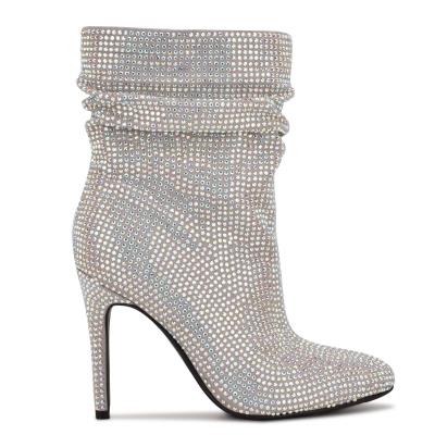 Women's Nine West Dazzle Dress Booties Grey | OMEP29743