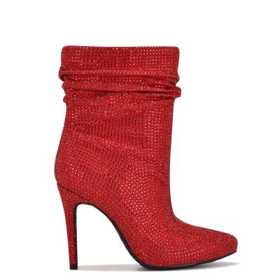 Women's Nine West Dazzle Dress Booties Red | SMCT76152