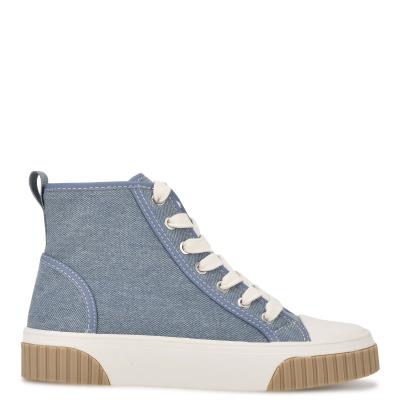 Women's Nine West Dyiane High Top Sneakers Blue | SFRY85309