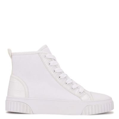 Women's Nine West Dyiane High Top Sneakers White | YIAL42680