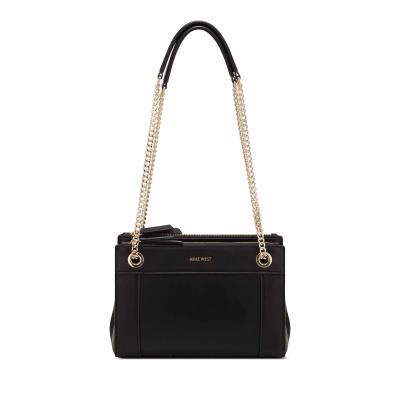 Women's Nine West Ellie A List Crossbody Bags Black | CLTV08245