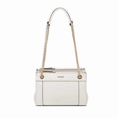 Women's Nine West Ellie A List Crossbody Bags White | ZVHE48109