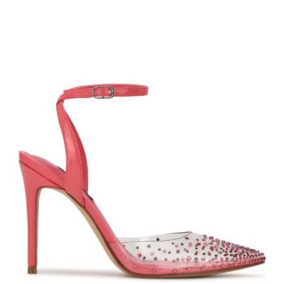 Women's Nine West Foreva Ankle Strap Dress Pumps Pink / Coral | STOH19752