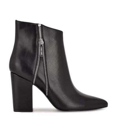 Women's Nine West Glorya Heeled Booties Black | VKWO50368