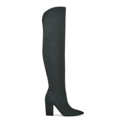 Women's Nine West Goforit Over The Knee Heeled Boots Black | FAYN28064