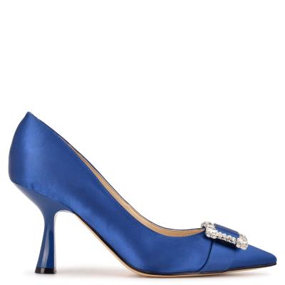 Women's Nine West Helyn Pointy Toe Pumps Blue | RXWP98267