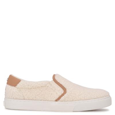 Women's Nine West Lala Slip On Sneakers Cream | NCBS45039