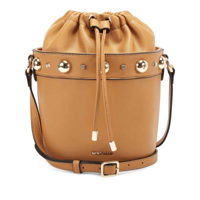 Women's Nine West Laylin Drawstring Bucket Crossbody Bags Orange | NBLT85674