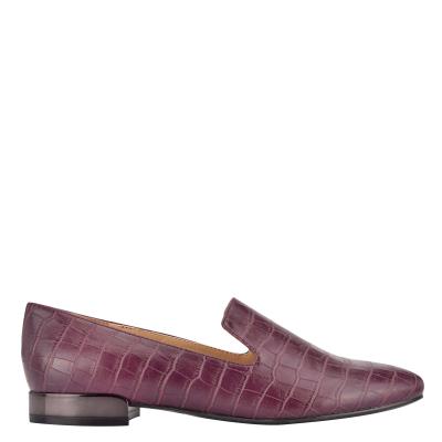 Women's Nine West Lisette Smoking Flats Claret | JMXZ41839