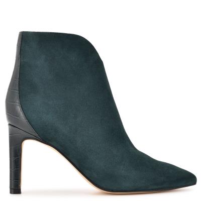 Women's Nine West Mikale Pointy Toe Booties Obsidian | SQWY93021