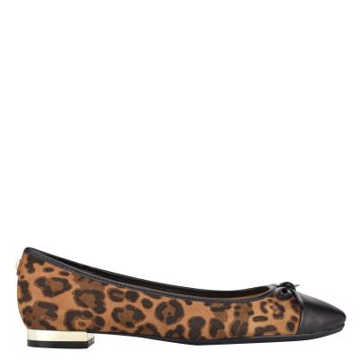 Women's Nine West Olly 9x9 Ballet Ballet Flats Leopard | IXDK82796