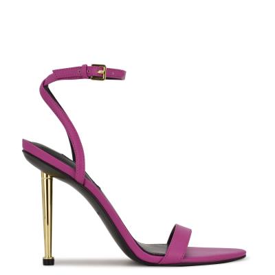 Women's Nine West Reina Ankle Strap Sandals Pink | DGKQ24735