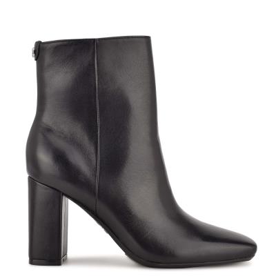 Women's Nine West Sardo 9x9 Heeled Booties Black | ERAQ83416