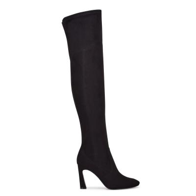 Women's Nine West Sizzle Over The Knee Heel Boots Black | XFOC74381