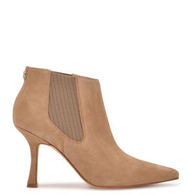 Women's Nine West Sofia Dress Booties Brown | TUEI24381