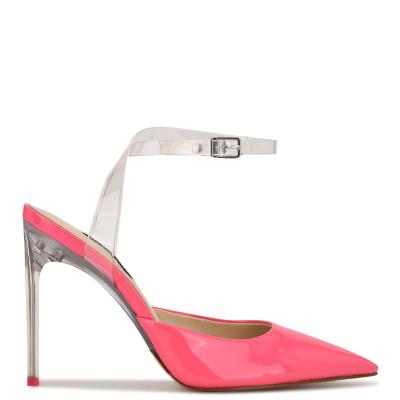 Women's Nine West Sparkea Ankle Strap Pumps Pink | WXBL71905