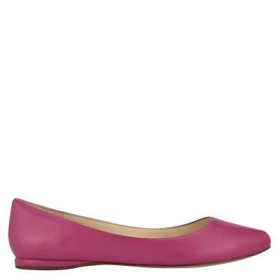 Women's Nine West Speakup Almond Toe Ballet Flats Pink | LSNO73960