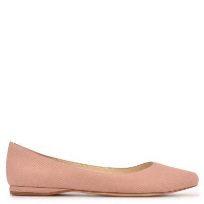 Women's Nine West Speakup Almond Toe Ballet Flats Pink | YDNB49328