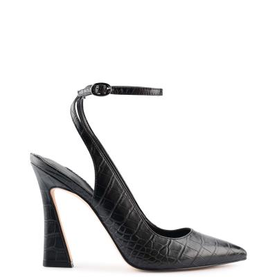 Women's Nine West Tabita Ankle Strap Dress Pumps Black | SBET69587